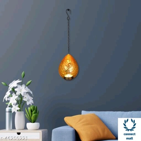 Hanging Sconce Tea Light Candle Holder For Home Decoration - Metal, Tea Light Candle Hoder, Pack of1